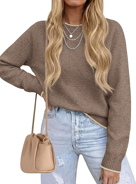 PRETTYGARDEN Womens Crewneck Fall Sweaters Pullover Tops | Amazon (US)