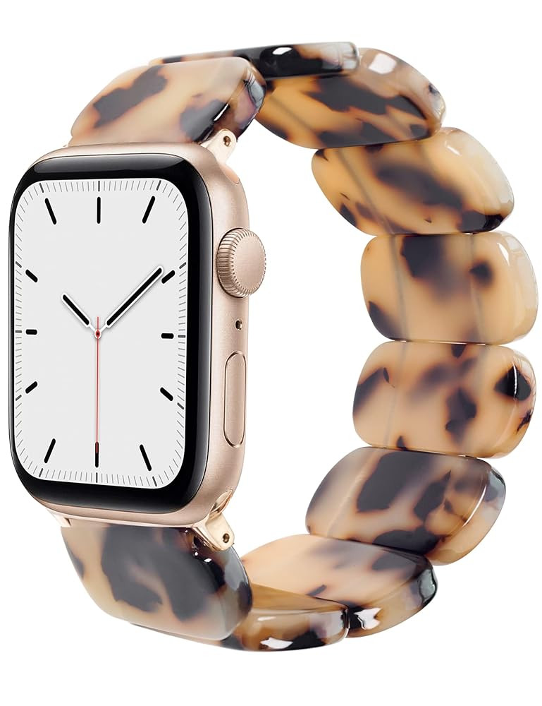 Heesch Tortoise Stretchy Watch Band Compatible with Apple Watch Serise Ultra/SE/8/7/6/5/4/3/2/1, ... | Amazon (US)
