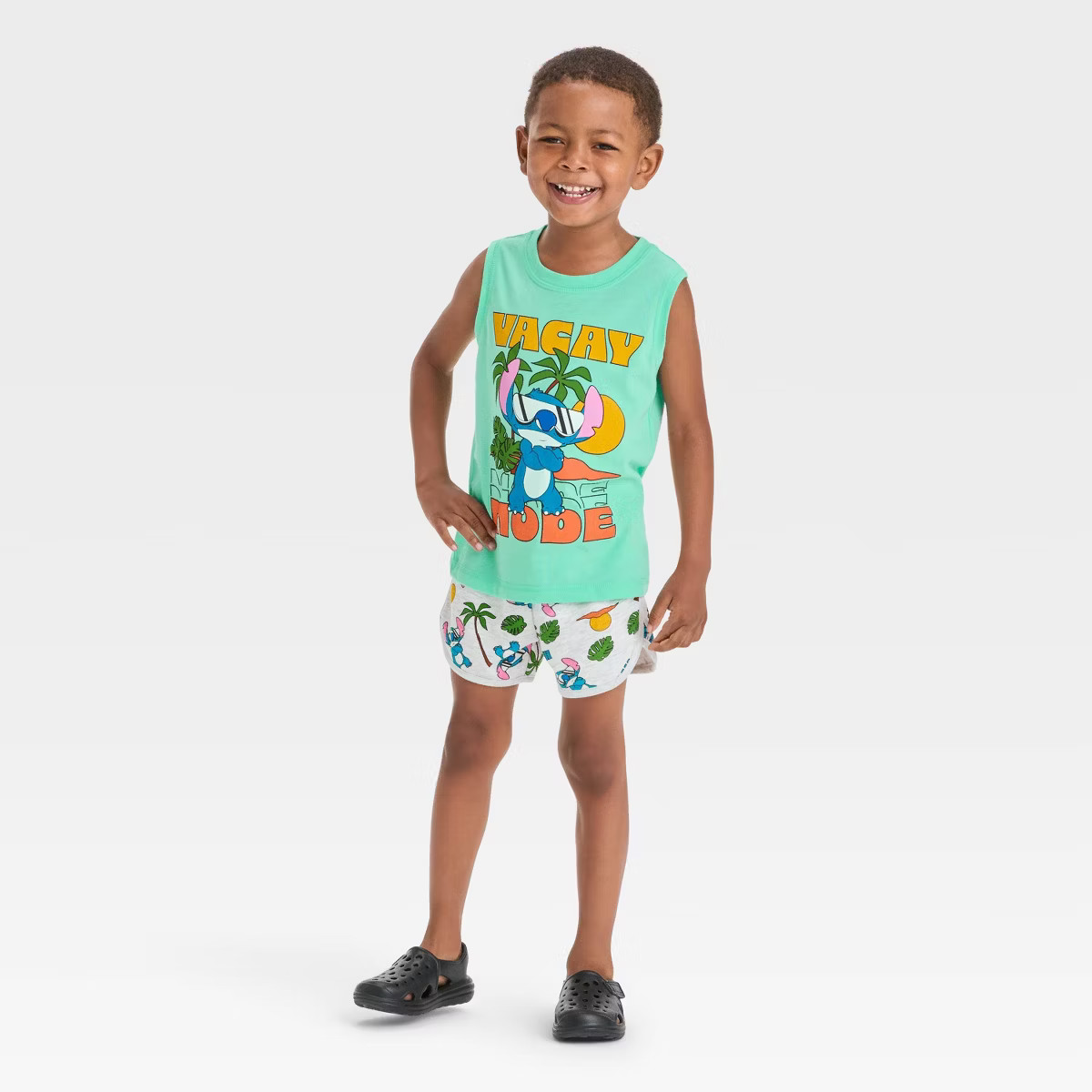 Toddler Boys' 2pc Disney Lilo & Stitch Tank and Shorts Set - Blue | Target
