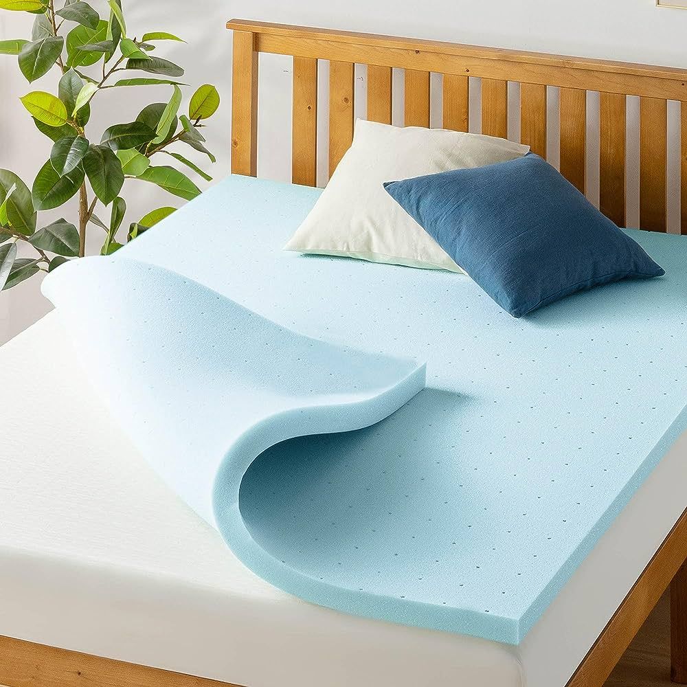 Best Price Mattress 1.5 Inch Ventilated Memory Foam Mattress Topper, Cooling Gel Infusion, CertiP... | Amazon (US)