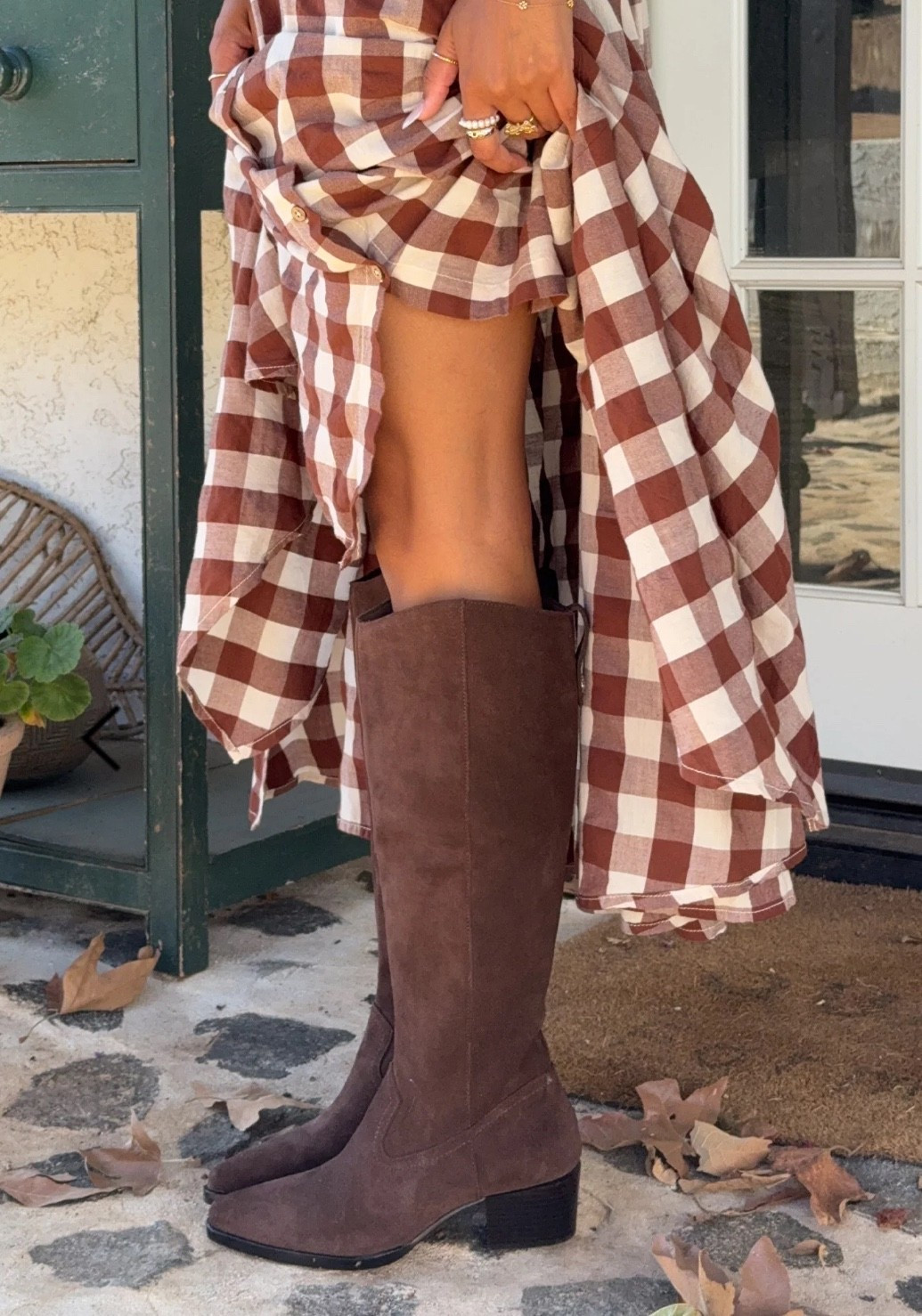 Western boots
Cowboy boots 
Boots 
Fall outfit 
Plaid dress 

#LTKSeasonal #LTKStyleTip #LTKShoeCrush