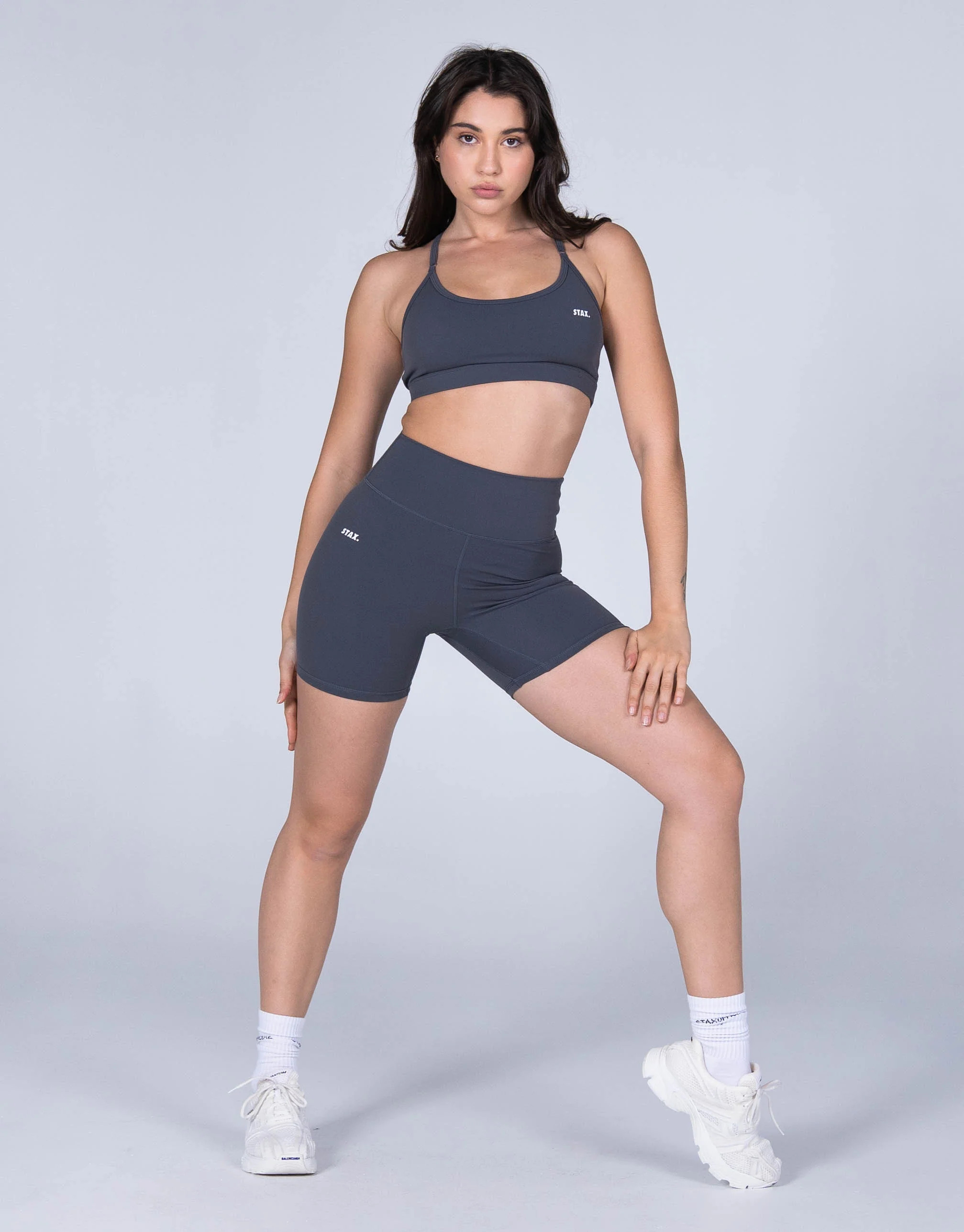STAX. BB Midi Bike Shorts - Charcoal Grey | STAX.