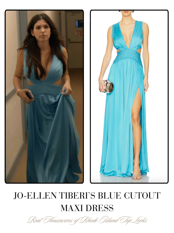 Jo-Ellen Tiberi's Blue Cutout Maxi Dress 

 