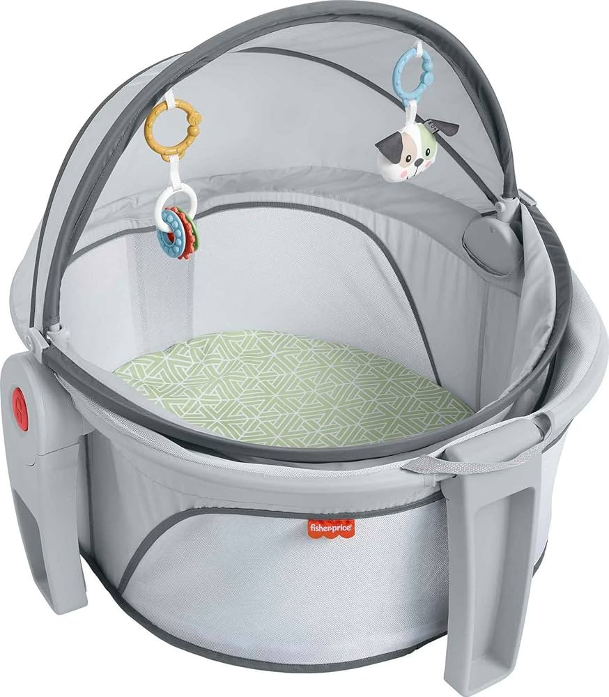 Fisher-Price Portable Bassinet And Play Space On-The-Go Baby Dome With 2 Toys And Canopy, Puppy P... | Amazon (US)