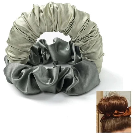 Heatless Hair Curler | Satin Hair Scrunchies Styling Accessories Women Bun | Hair Ties No Damage Sleeping Long Thick Curly Hair Overnight | Hair Sleep Curler Girls at bedtime (Green) C30 | Walmart (US)