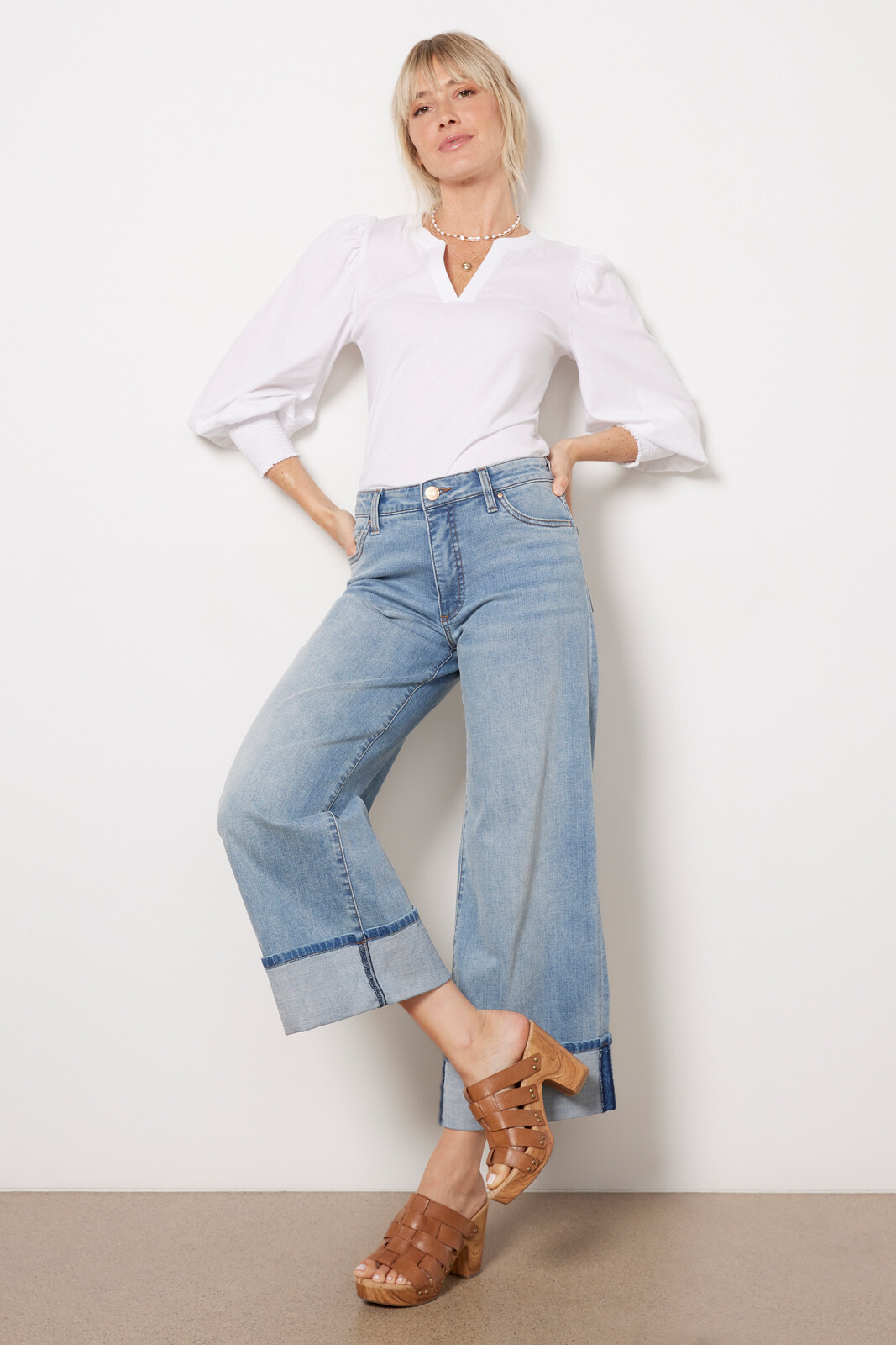 Meg Wide Leg with Cuff | Evereve