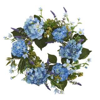 24 in. Hydrangea Wreath | The Home Depot