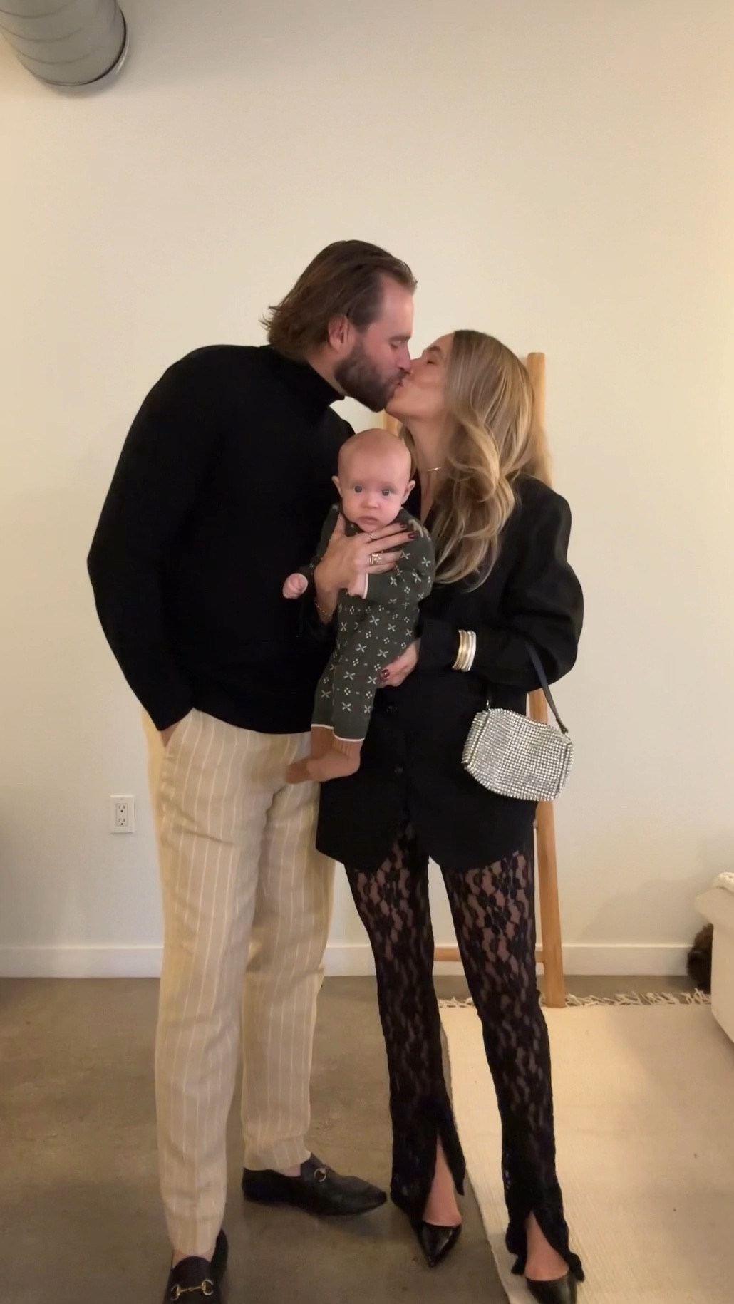 Our Christmas party looks! Lace pants + and oversized blazer is the easiest outfit formula 🤌🏼 

#LTKHoliday #LTKbaby #LTKfamily