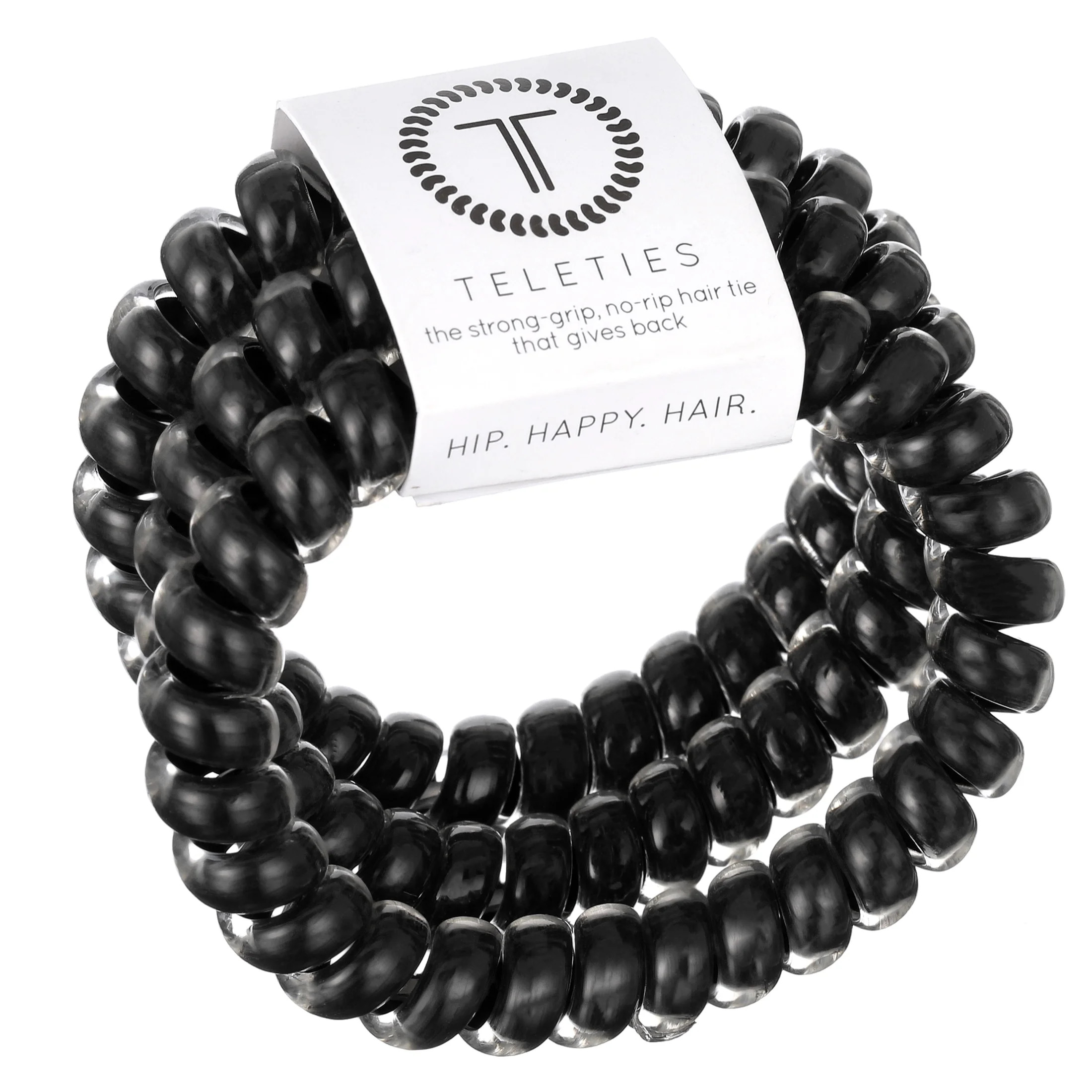 TELETIES Large Hair Ties, Jet Black | Walmart (US)