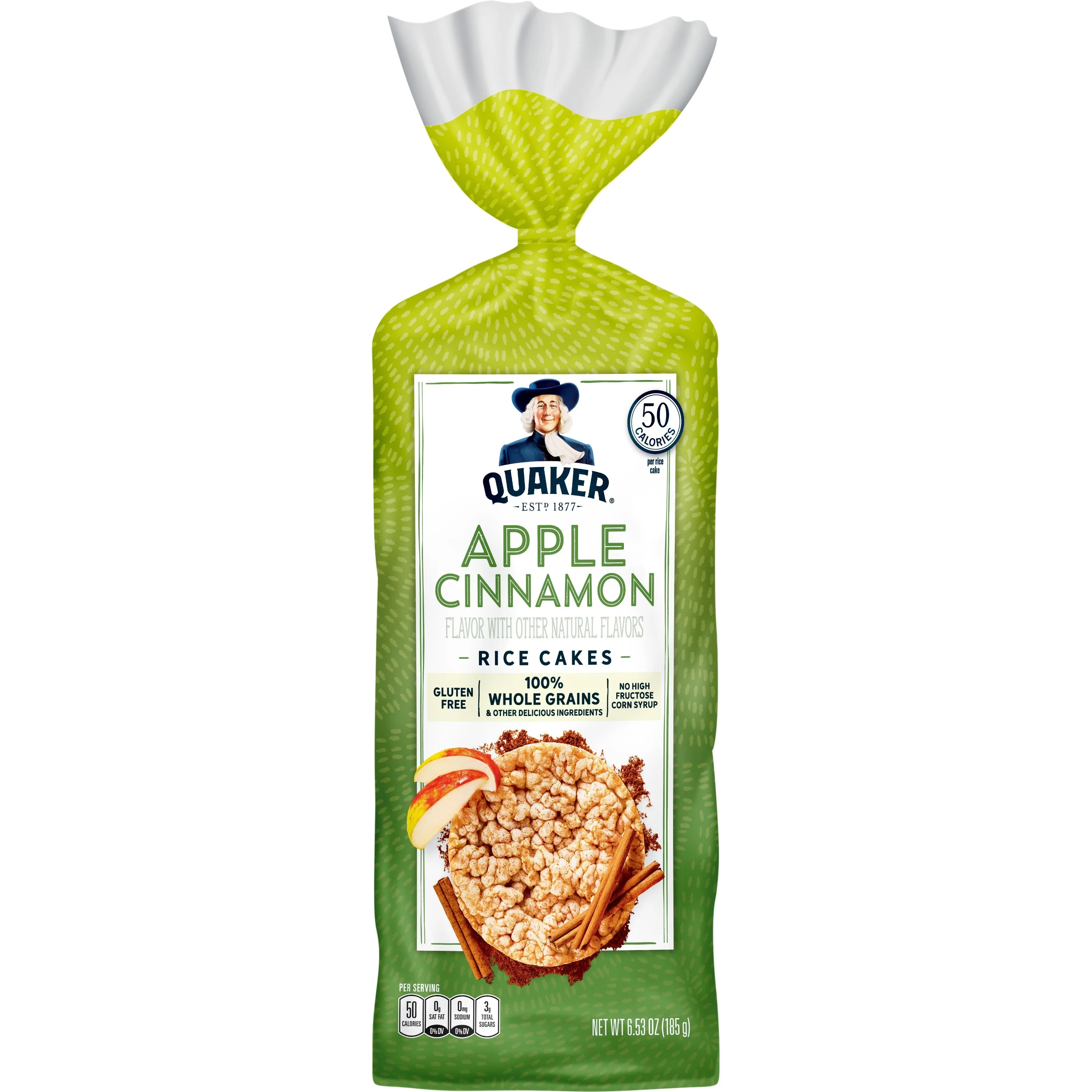 Quaker Rice Cakes, Apple Cinnamon, 6.53 Oz | Walmart (US)