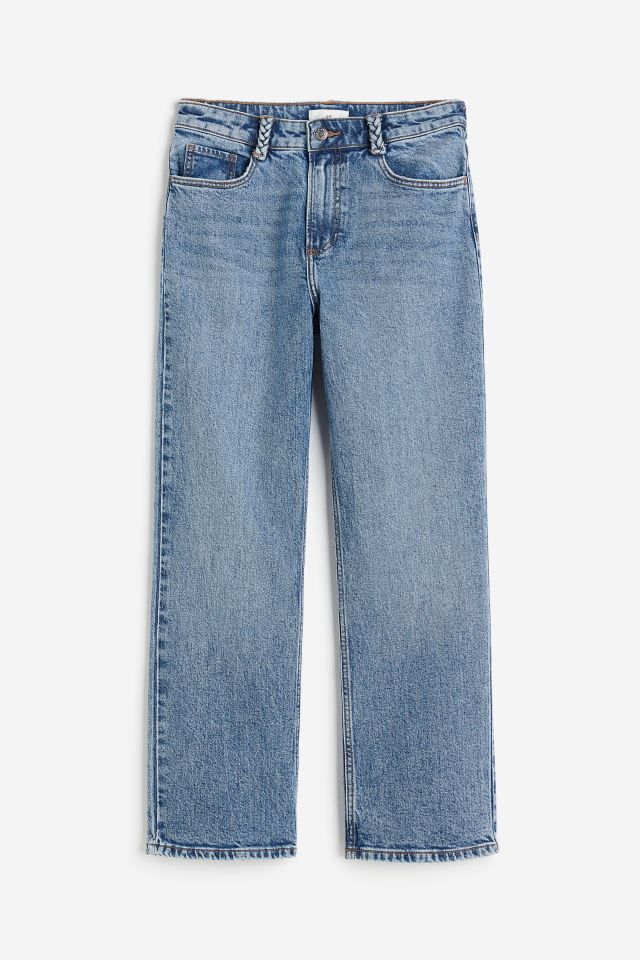 Flared Ankle Jeans - Dark denim blue - Ladies | H&M GB | H&M (UK, MY, IN, SG, PH, TW, HK)