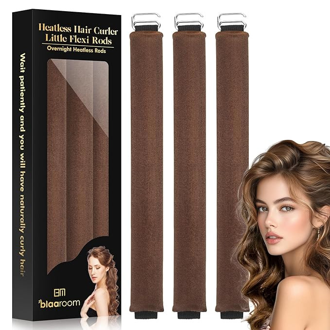 Little Overnight Heatless Hair Curler to Sleep in, Heatless Curls Satin Velvet Overnight Flexi Bl... | Amazon (US)