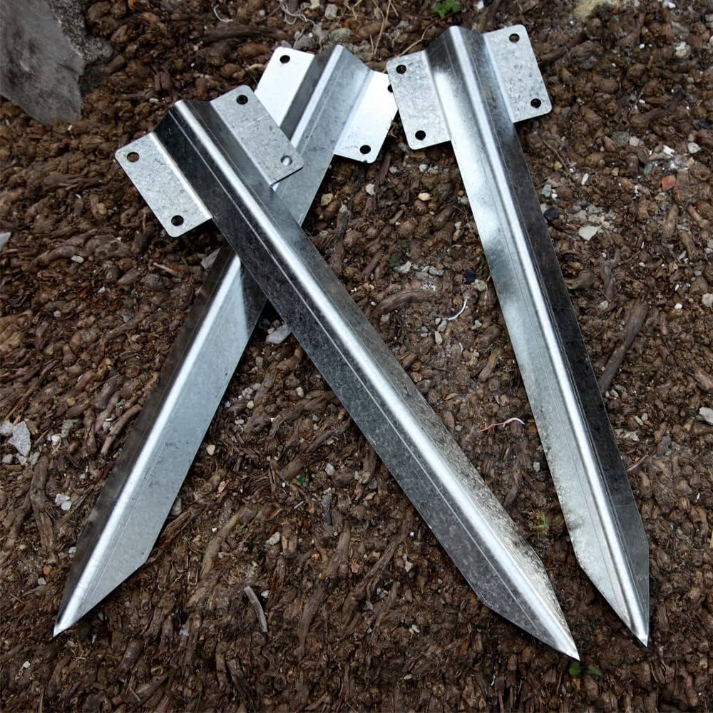 Pack of 10 Heavy Duty galvanised Steel Metal Fixing Peg Timber Corner Timber Railway Sleeper Brac... | Amazon (UK)