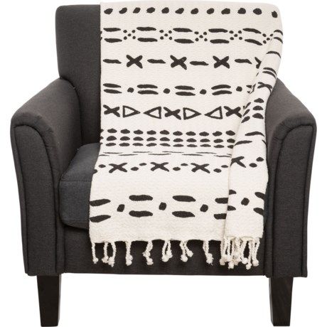 AM Home Textiles Cotton Black and White Throw Blanket - 50x60” - Save 43% | Sierra