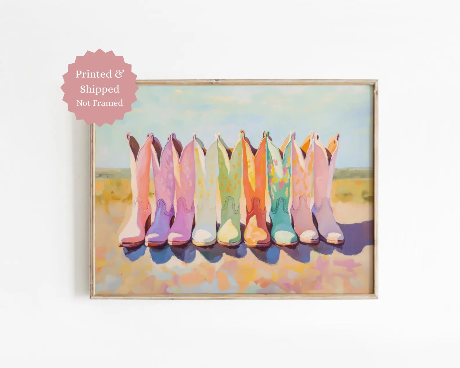 Cowgirl Boots Wall Art: Western Room Decor Poster | Etsy (Global)