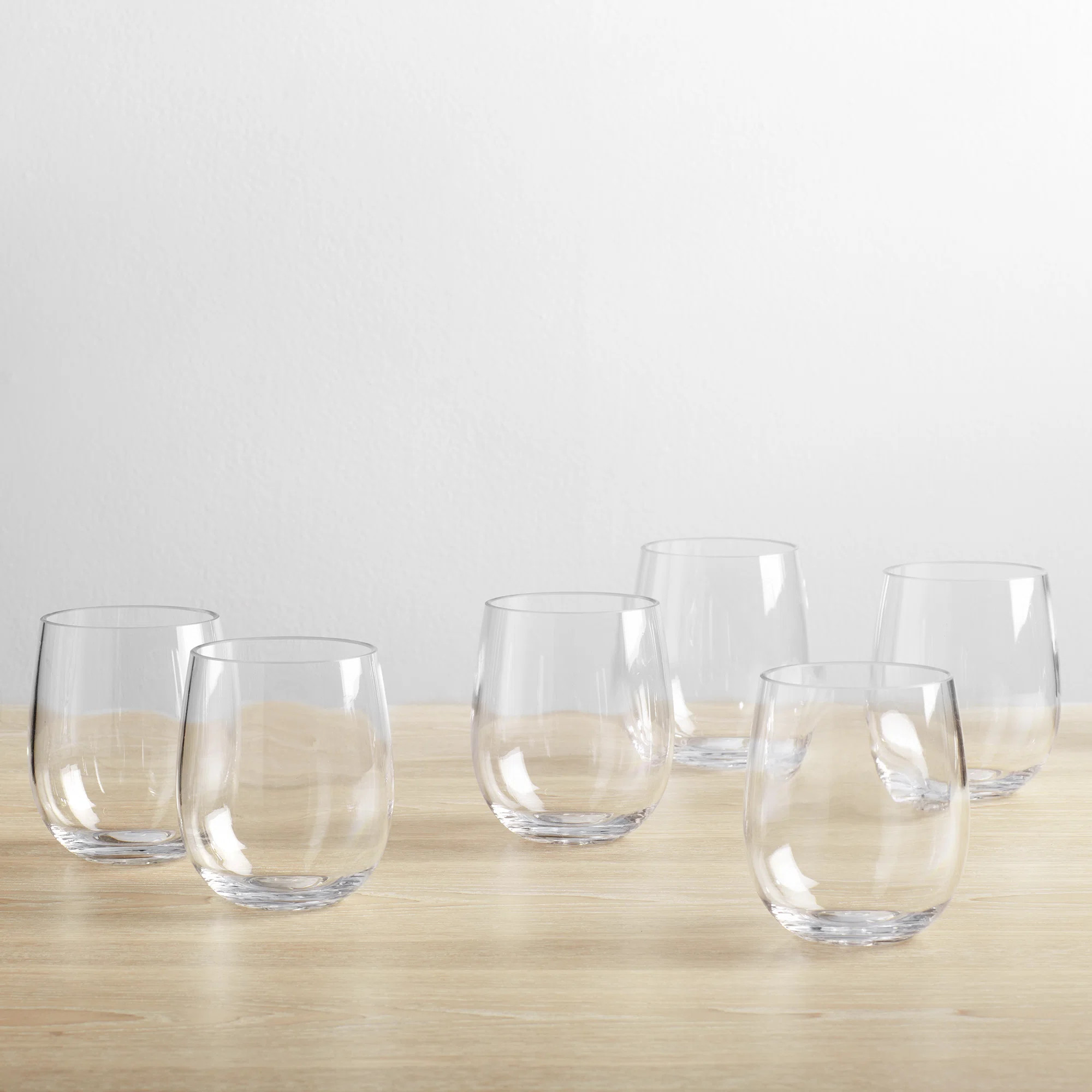 Laya Indoor/Outdoor Stemless White Wine Glass (Set of 6) | Wayfair North America