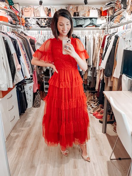 Piper picked my dress for church today, she wanted me to wear red for Valentine’s Day 💃🏻 My dress is on super sale for $75! And my shoes are still available too. Head to my stories for direct links or use the url in my profile! 

#LTKunder100 #LTKshoecrush #LTKfamily