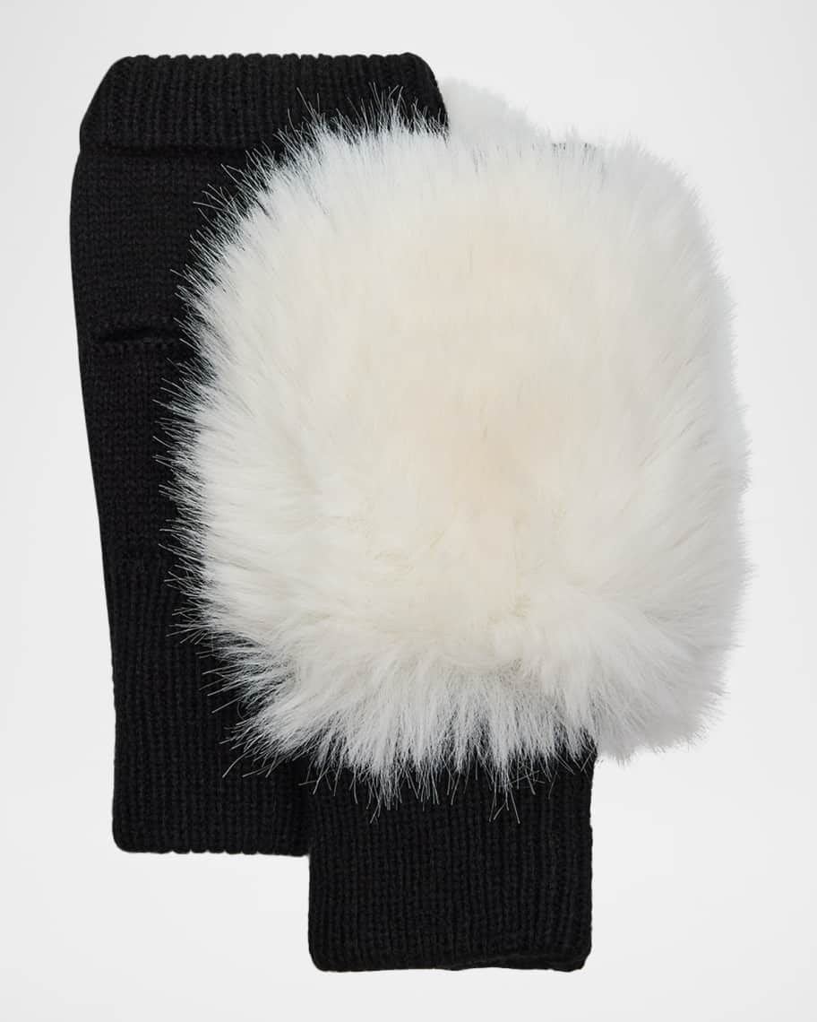 Jocelyn Faux Fox Fur Mittens | Neiman Marcus