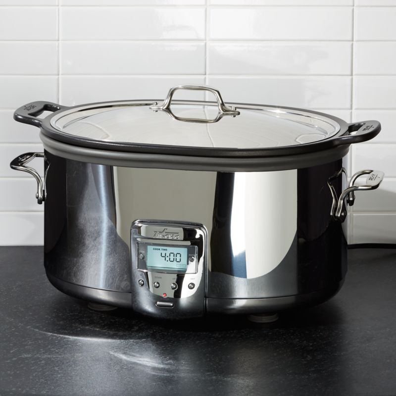 All-Clad 7-Quart Deluxe Slow Cooker with Aluminum Insert + Reviews | Crate & Barrel | Crate & Barrel