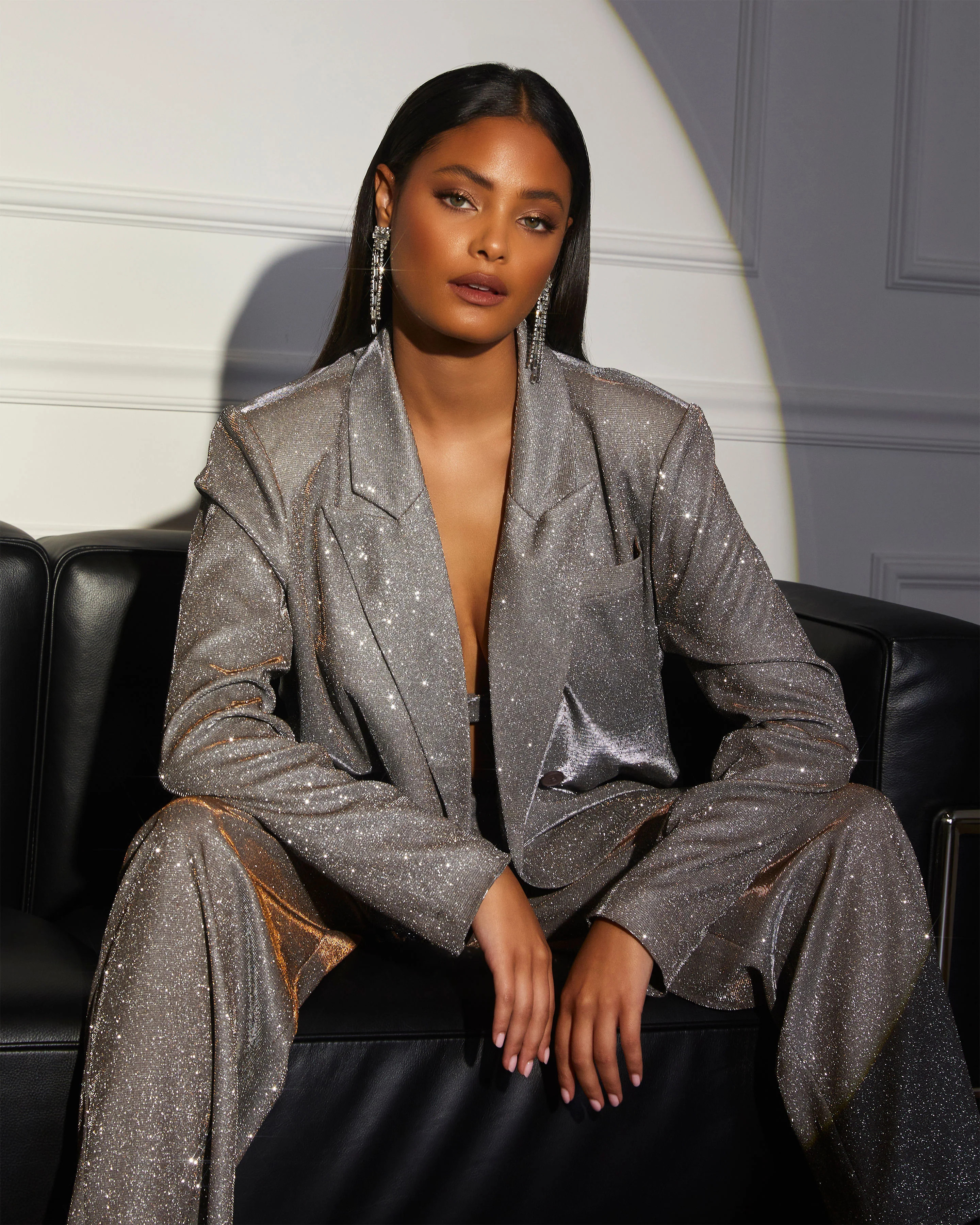 Jordy Oversized Metallic Blazer | VICI