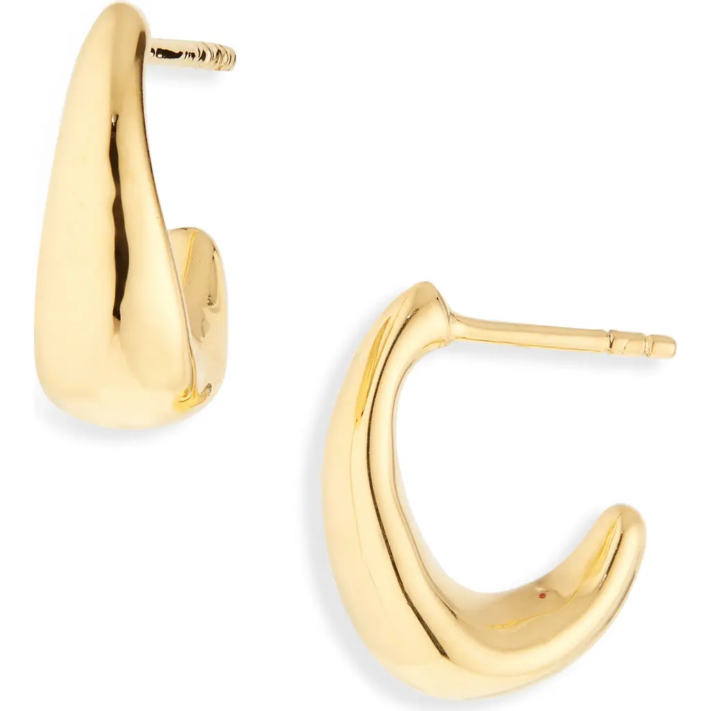 Monica Vinader Small Antica Hoop Earrings in 18Ct Gold Vermeil at Nordstrom | Nordstrom