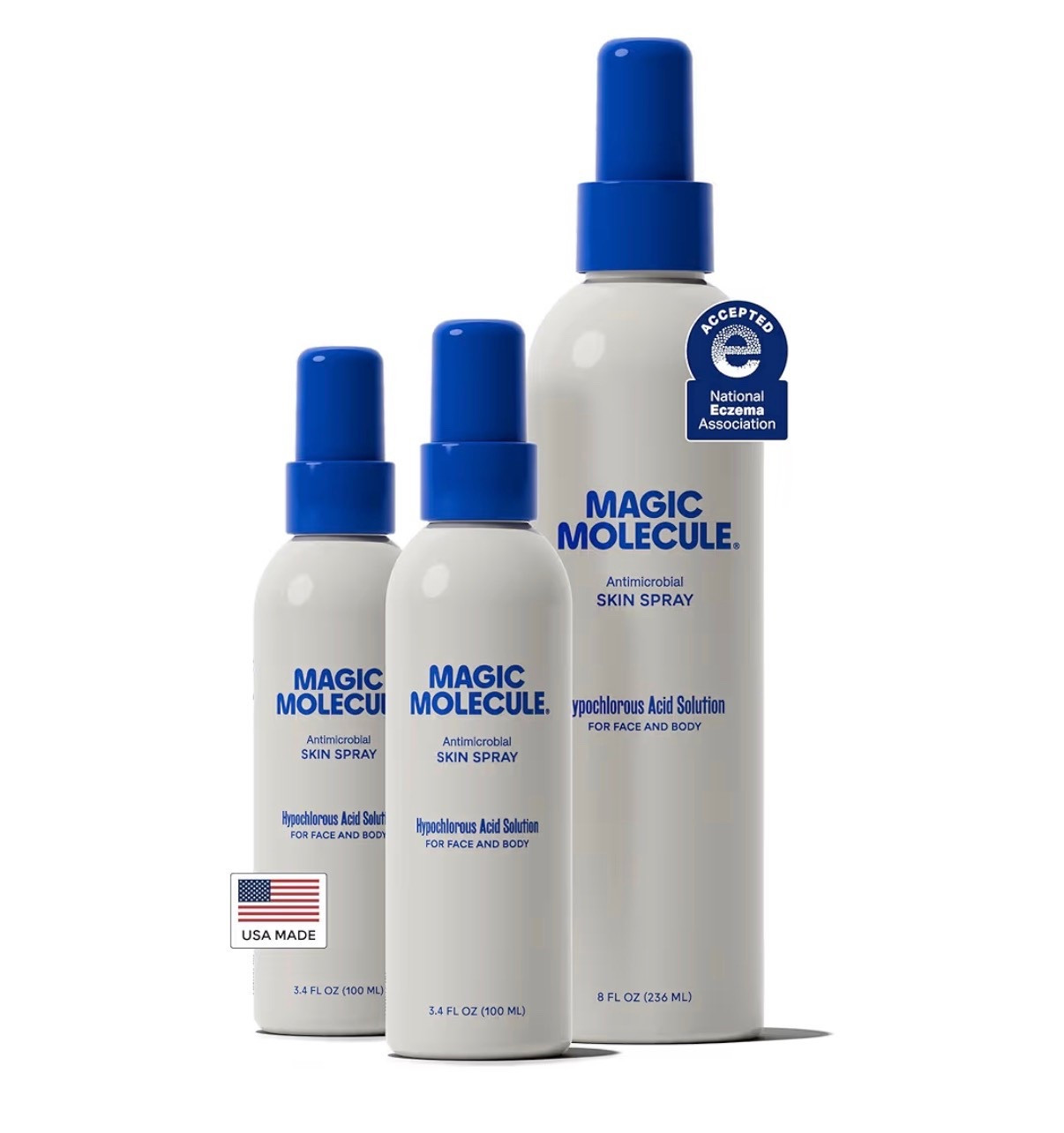 Magic Molecule Hypochlorous Acid Spray – Soothing Facial Mist for Redness & Irritated Skin – Cleansing & Purifying – Everything Home & Travel Bundle (1x 8oz + 2x 3.4oz)

Skincare must have

#LTKTravel