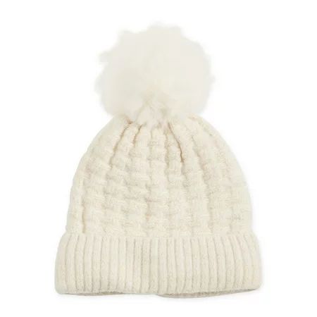 Cozy Knit Beanie - Cream | Walmart (US)