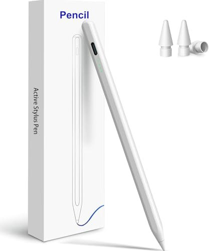 Stylus Pen for iPad Pencil 10th Generation(2018-2025), Fast Charging Apple Pencil with Palm Rejection & Tilt Sensitivity, Compatible with iPad 6/7/8/9/10", Pro 11"/12.9"/ M4, Air 3/4/5/M2, Mini 5/6 | Amazon (US)