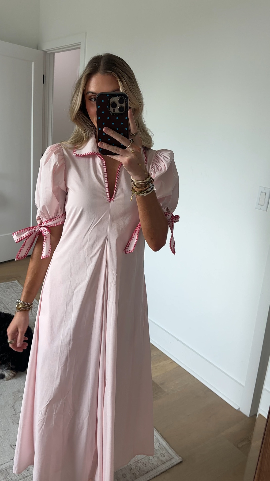 @englishfactory size xs Make a statement in this Stitch Detailed Midi Dress, designed with contrast stitch detailing, a classic collar, and a flattering V-neckline. The short puff sleeves add a feminine touch, while the midi length creates a polished, effortless silhouette. Easy to wear and versatile, this dress transitions seamlessly from day to night.

#LTKgrwm #LTKootd #LTKMothersDay