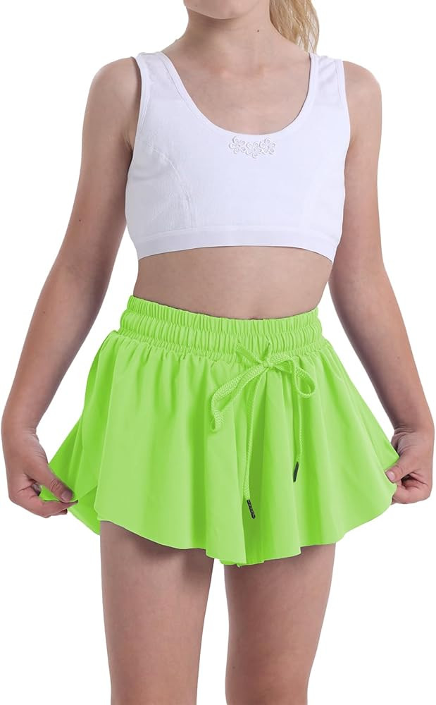 Flowy Shorts for Teen Girls Athletic Gym Running Biker Shorts Preppy Youth Butterfly Shorts | Amazon (US)