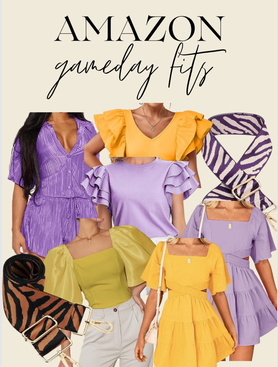Getting ready for LSU game days, here are some of my favorite purple and gold outfits!! #amazon 

#LTKstyletip #LTKFind #LTKSeasonal