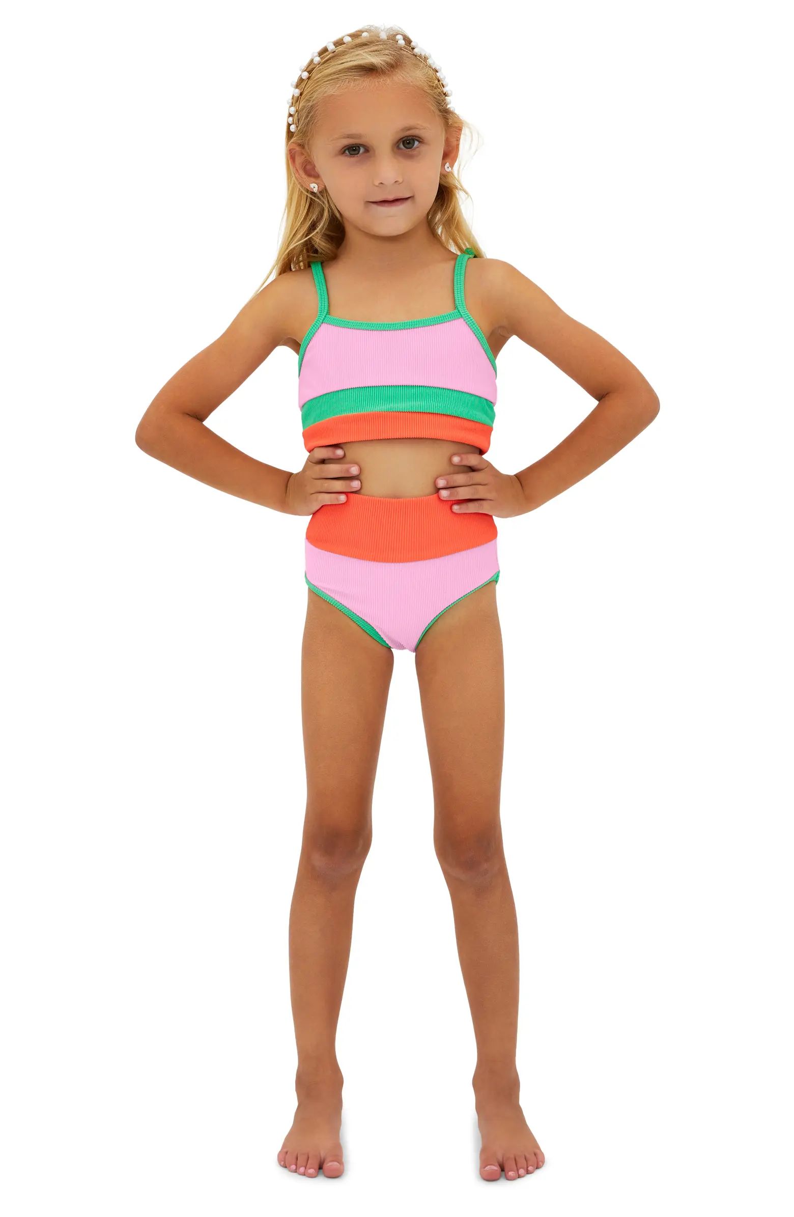 Kids' Little Eva & Emme Two-Piece Swimsuit | Nordstrom