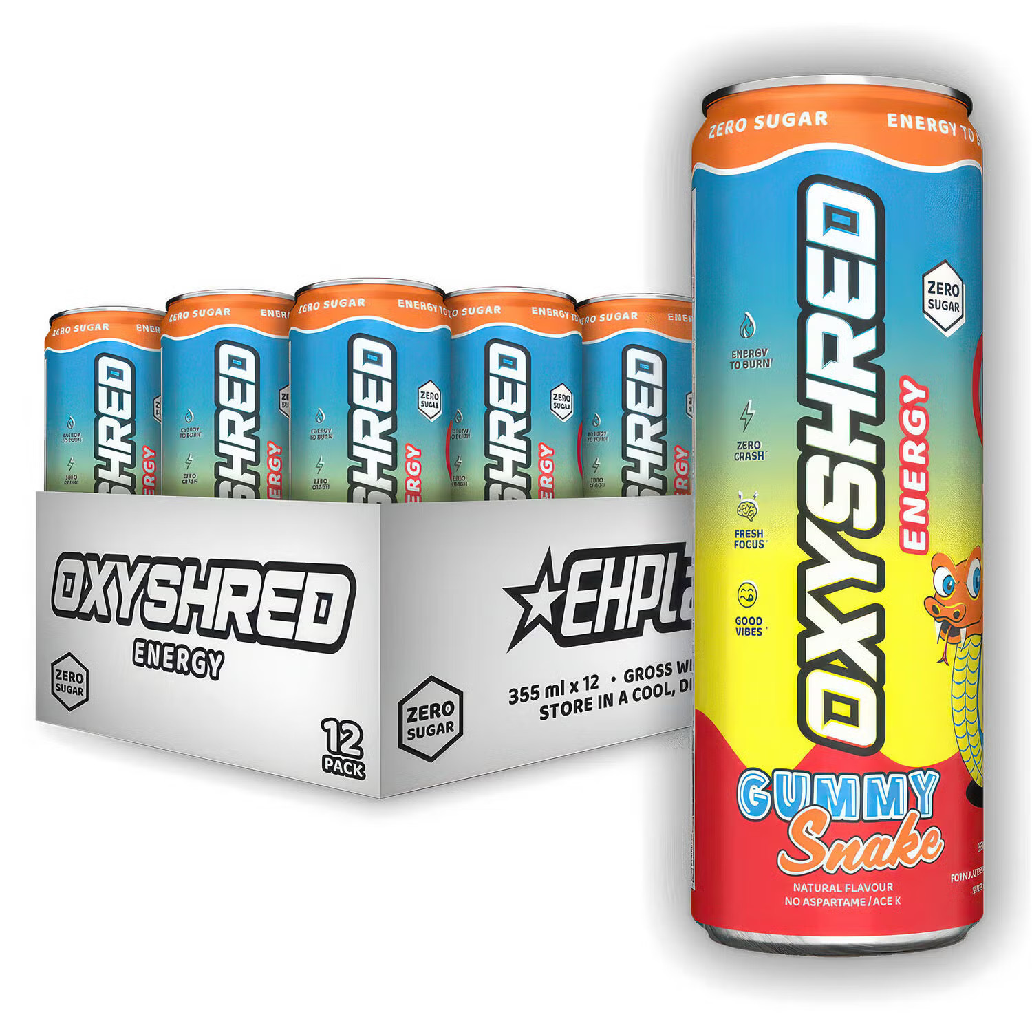 OxyShred Energy - Gummy Snake - 12 fl oz (12 Cans) | GNC