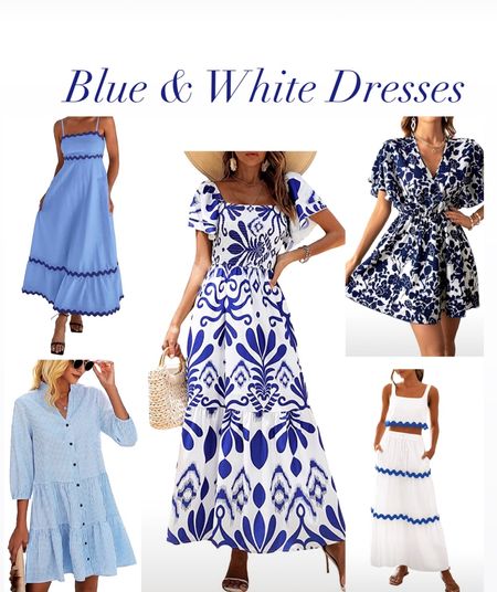 Blue and white dresses, summer dress

#LTKSeasonal #LTKOver40 #LTKU