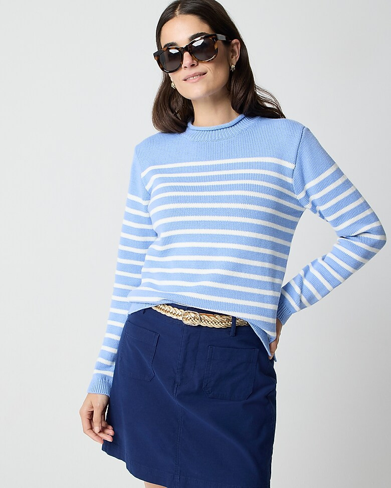 Striped classic mockneck sweater | J.Crew Factory