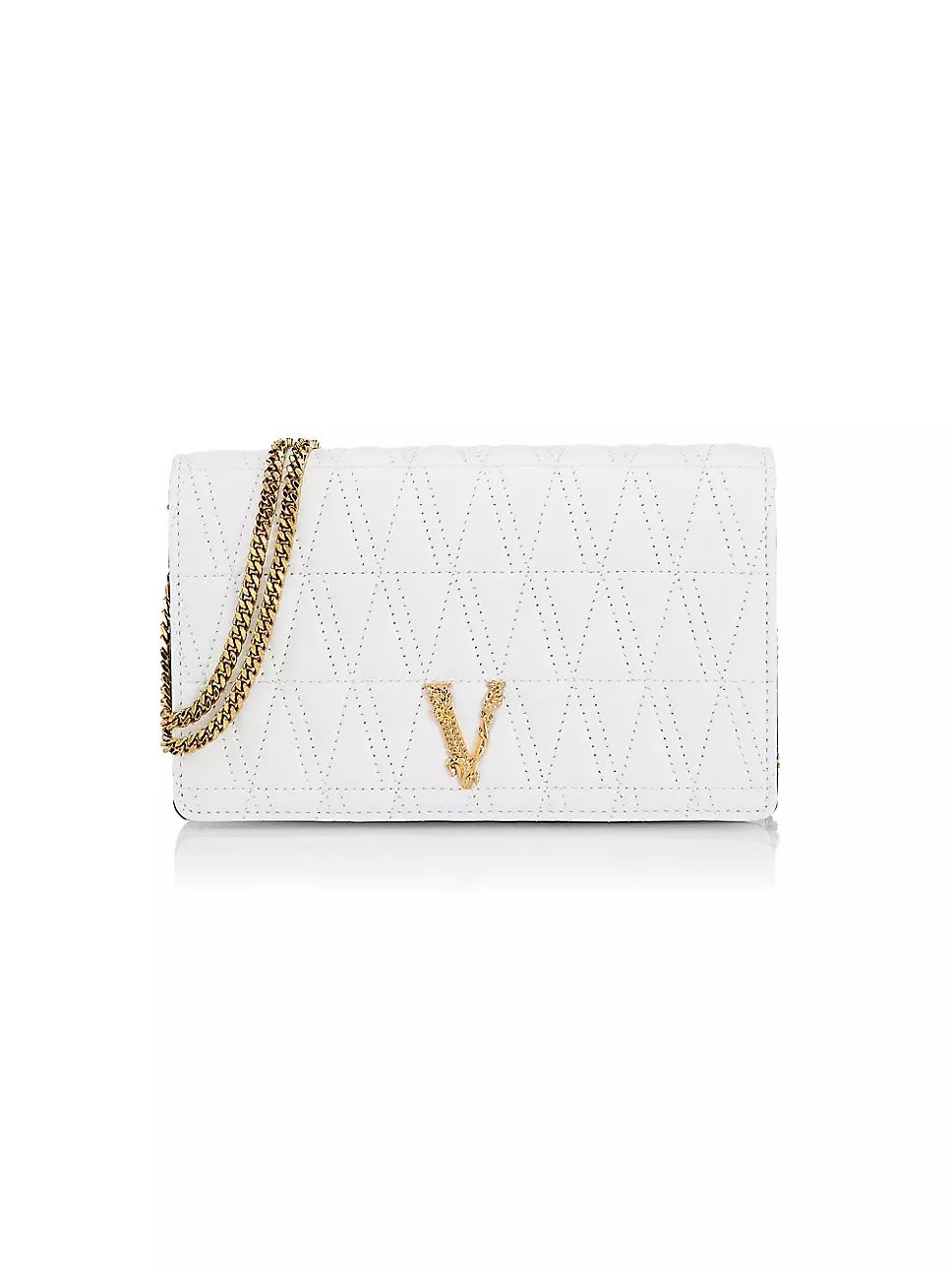 Virtus Quilted Leather Wallet-On-Chain | Saks Fifth Avenue