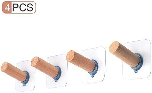 Amazon.com: Crehome Design Sendida Hanger Wooden Hooks 4 Pack for Closet Hat Hook: Home & Kitchen | Amazon (US)