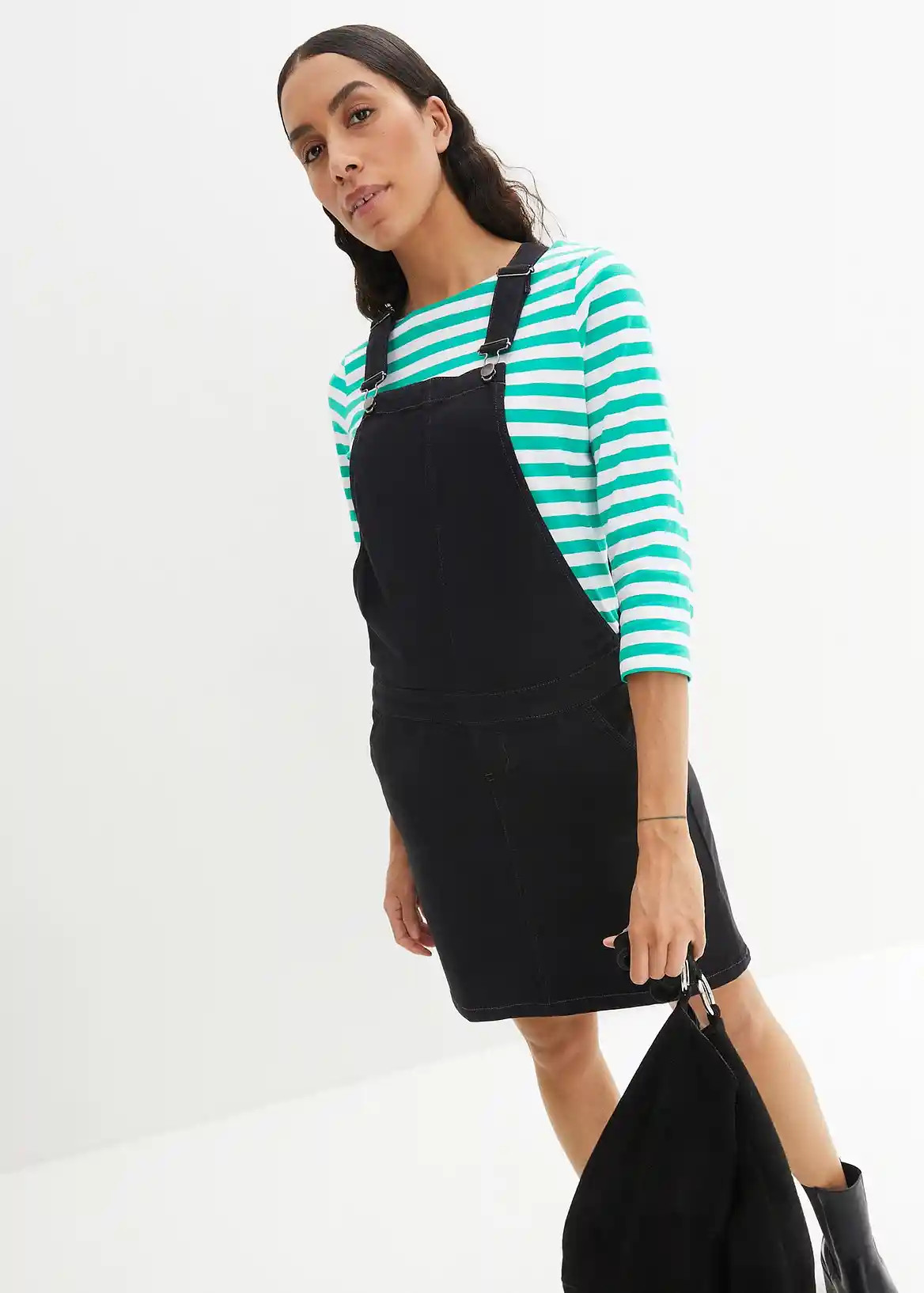 Jeanskleid mit Latz, supersoft | Bonprix DE