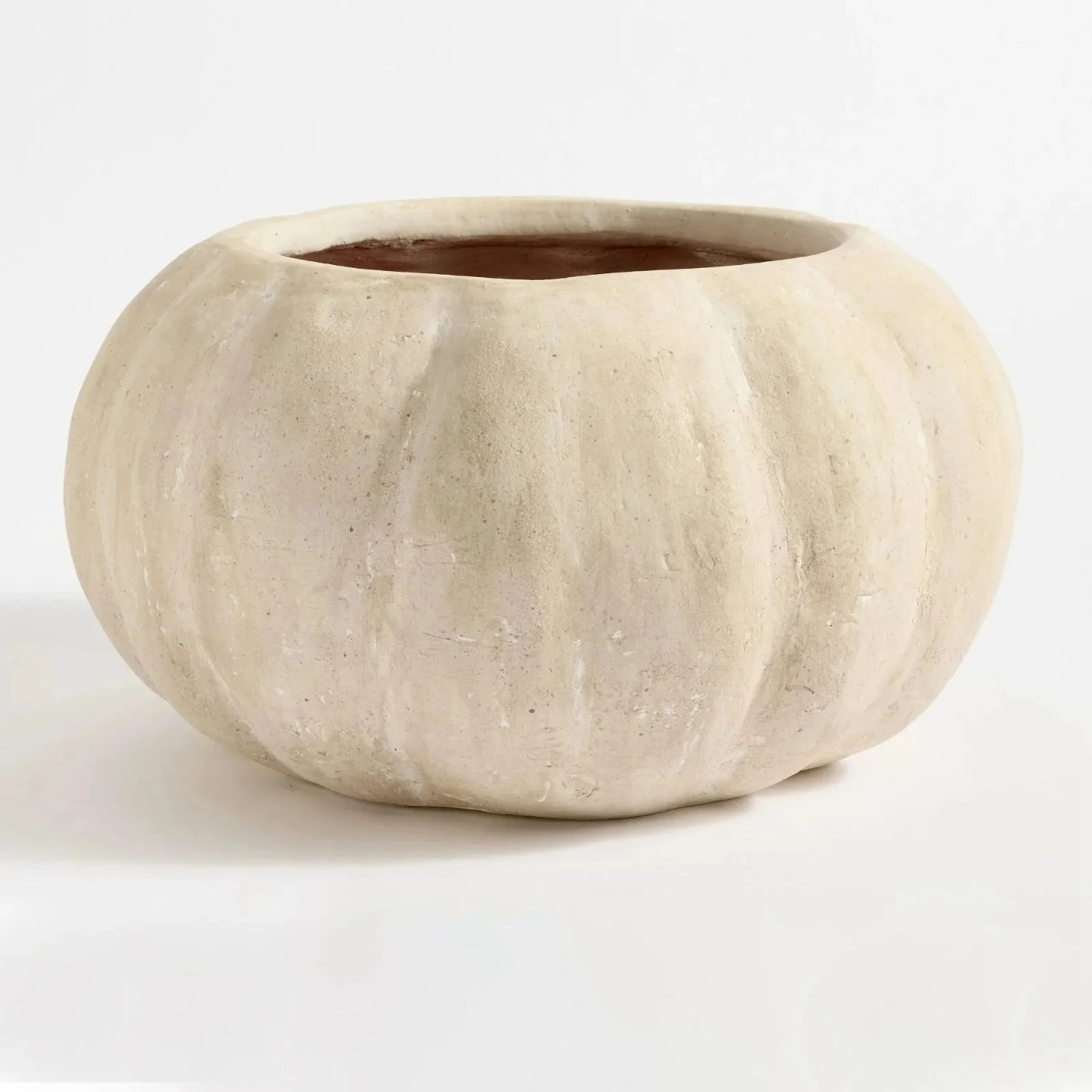 Pottery Barn Resin Cachepot Planter - Pumpkin-Shaped Flower Pot, All-Season Durable Decor for Gar... | Walmart (US)