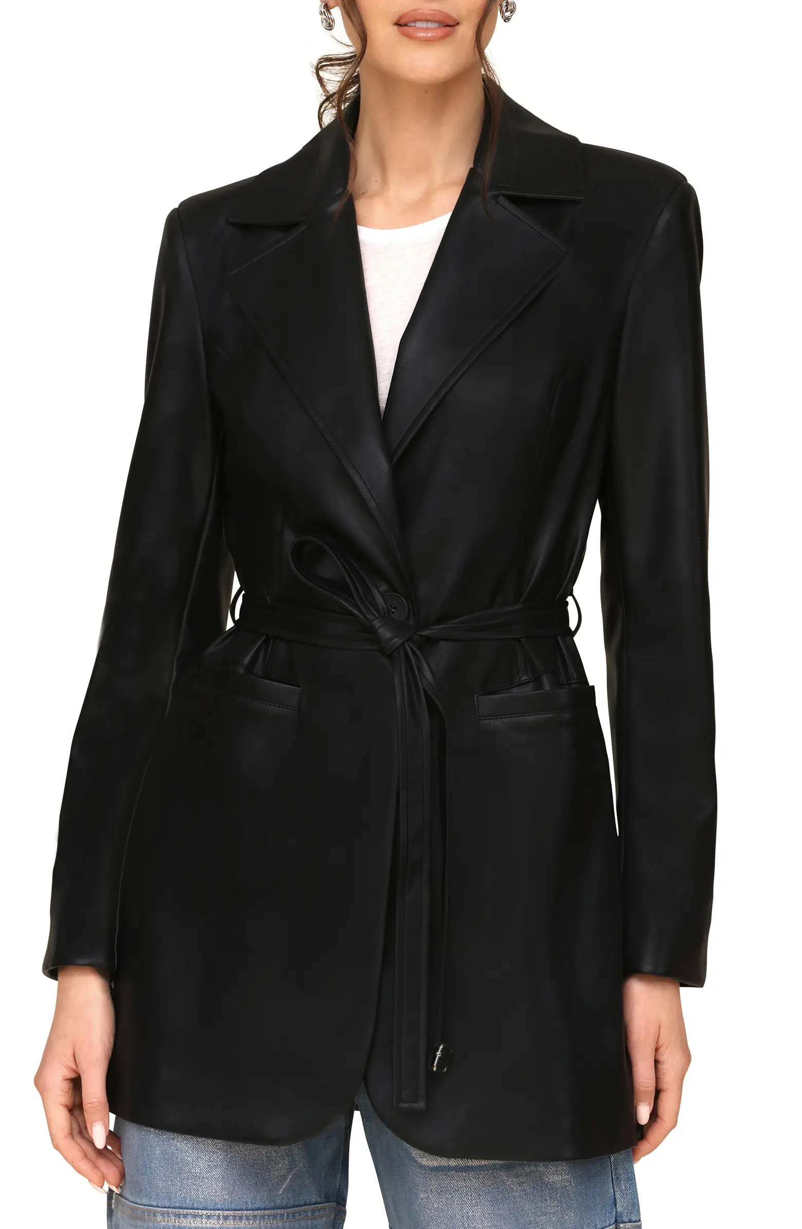 Avec Les Filles Faux-Ever Leather™ Blazer | Nordstrom | Nordstrom