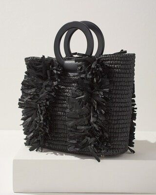 Black Raffia Tote | Chico's