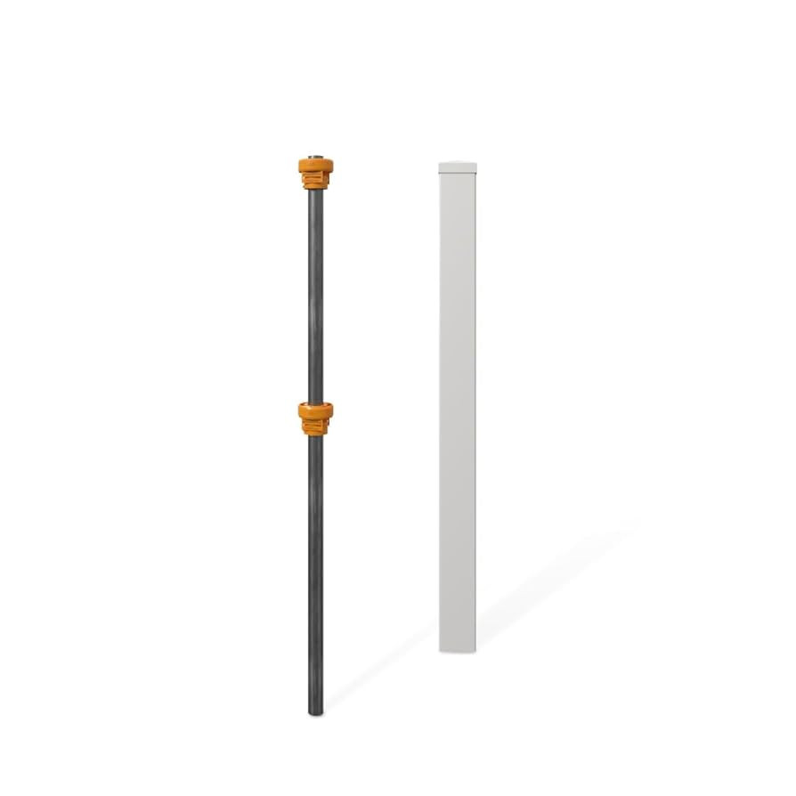 4ft Tall (1 Unit) No Dig WamBam Finishing Post with Steel Pipe Anchor Kit, Permanent White Vinyl Post for Nantucket, Sturbridge, and Westport Fence and Gate Kits, BL19042 | Amazon (US)