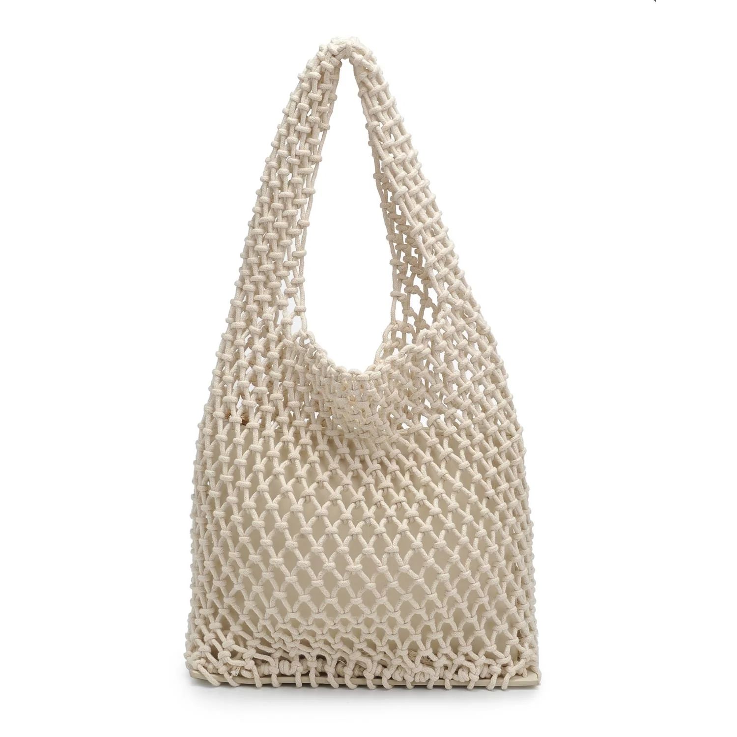 Urban Expressions Natural Woven Tote Bag in White Lord & Taylor | Lord & Taylor