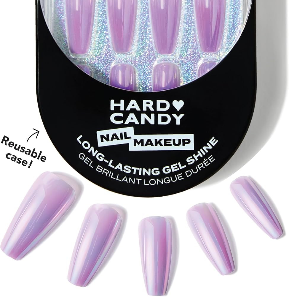 Hard Candy Press On Nails, Reusable with Gel Shine Finish, Future Visions, Purple, Glossy Multi-c... | Amazon (US)