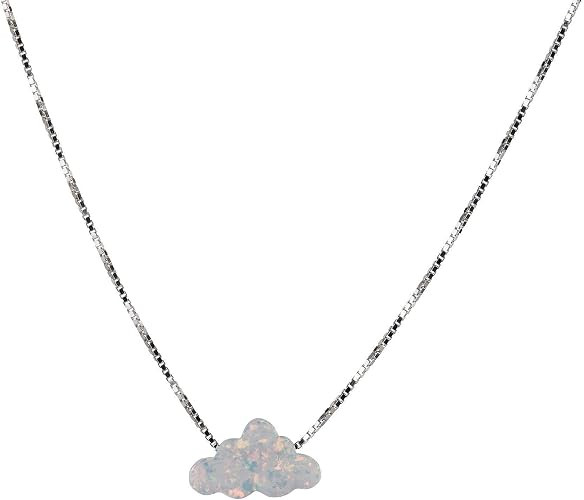 AVNIS Opal Cloud necklace Cute Fire Opal Little Girl Cloud Charm Sky Weather Necklace | Amazon (US)