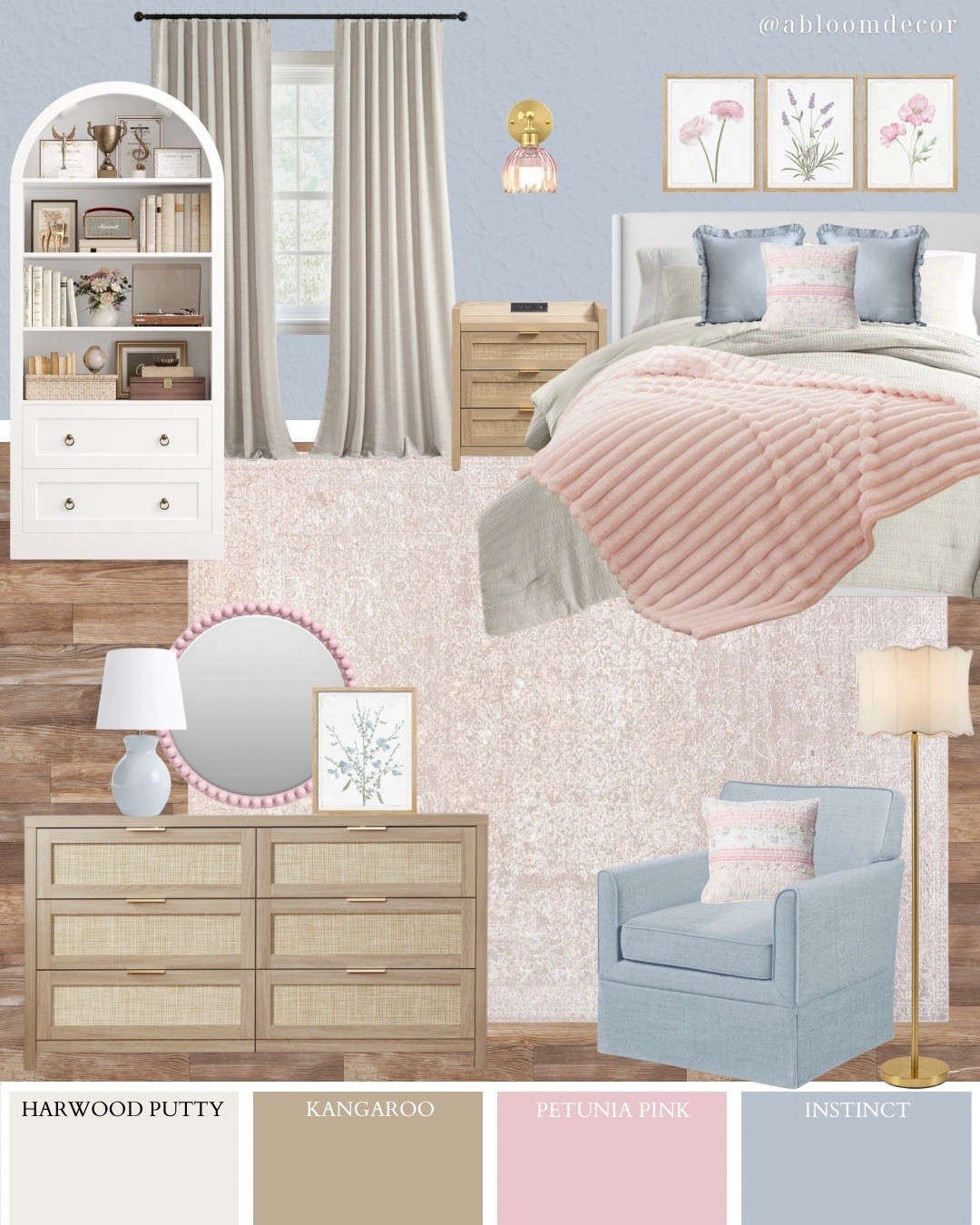 Whimsical dusty blue cottagecore teen girl bedroom design idea

#LTKHome #LTKmomlife