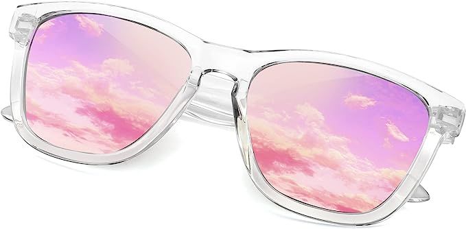 VIYSIOO Sunglasses for Women Men, Polarized Womens Classic Trendy Square Retro Mirrored Sun glass... | Amazon (US)