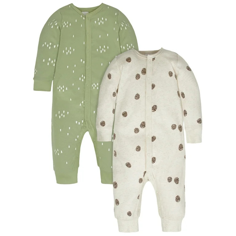Modern Moments by Gerber Baby Boy Coveralls, 2-Pack, Newborn-12 Months - Walmart.com | Walmart (US)
