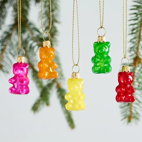 Sur La Table Gummy Bear Glass Ornaments, Set of 5 | Sur La Table