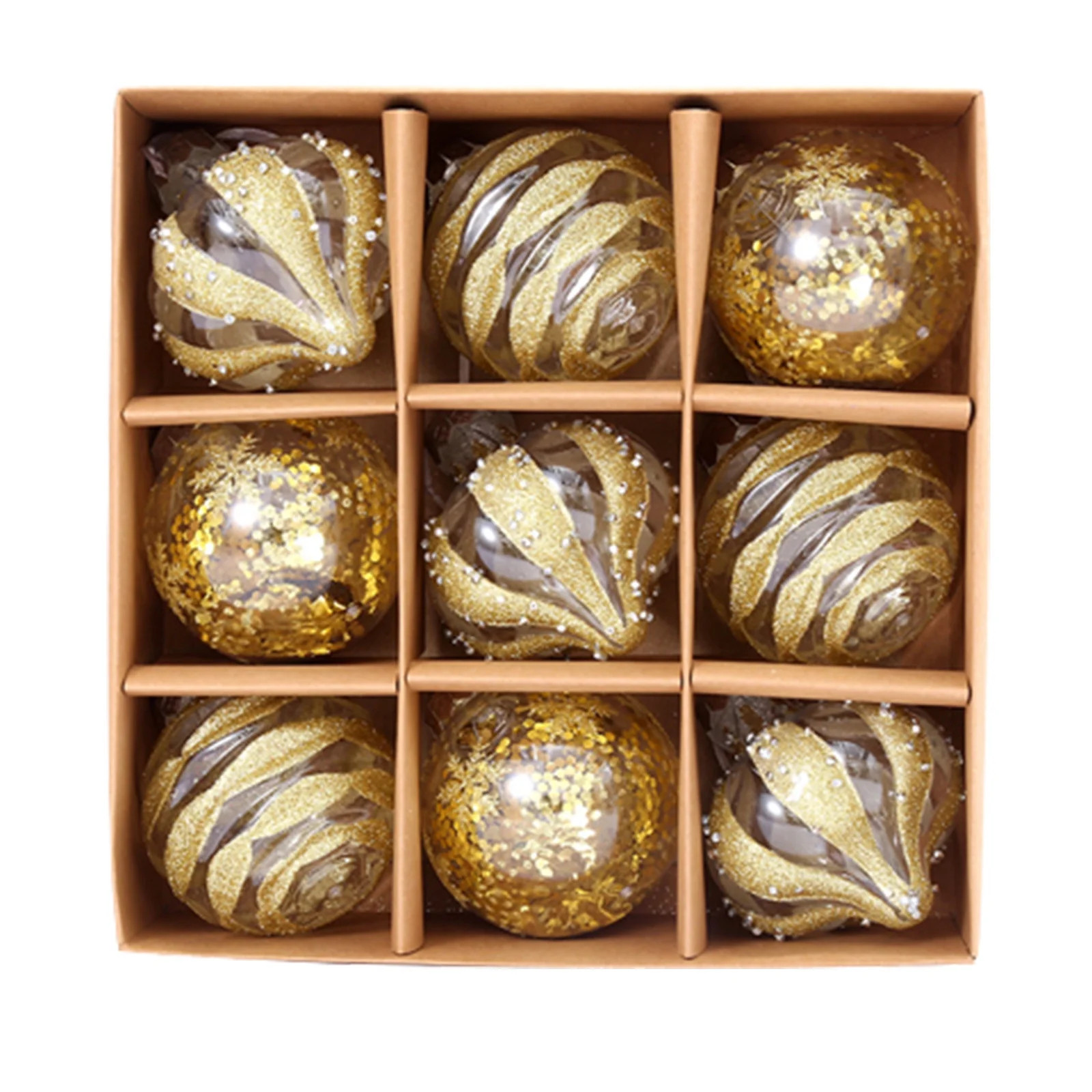 Yoloke 9pcs 314 Inch Shatterproof Plastic Christmas Ornaments, Red & Gold Balls for Indoor/Outdoo... | Walmart (US)